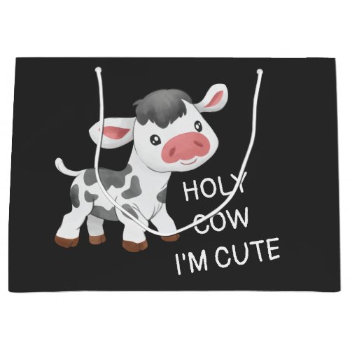 Cute cow design large gift bag