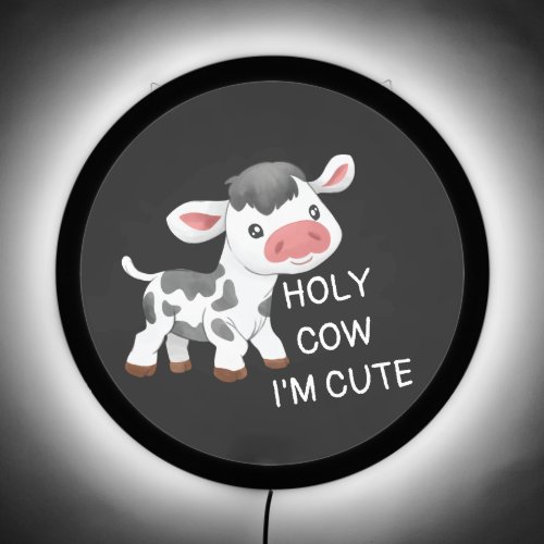 Cute cow design LED sign
