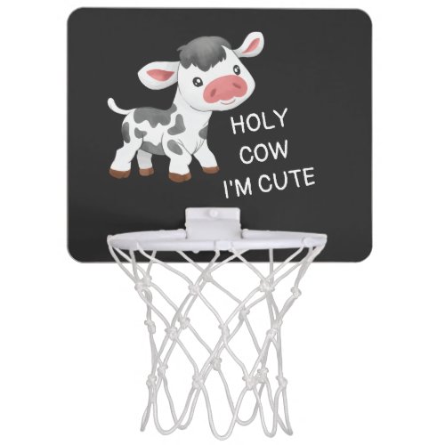 Cute cow design mini basketball hoop