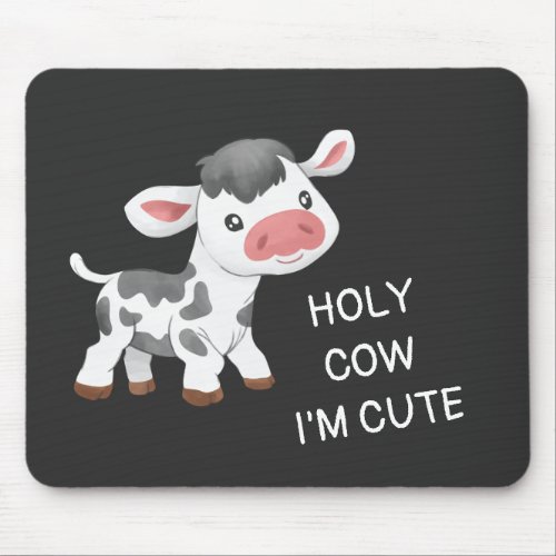 Cute cow design mouse pad