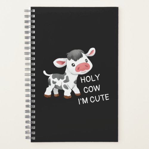 Cute cow design notebook