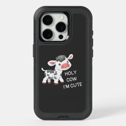 Cute cow design iPhone 15 pro case