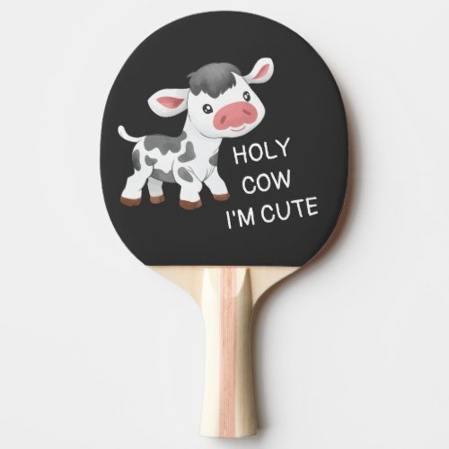 Cute cow design ping pong paddle