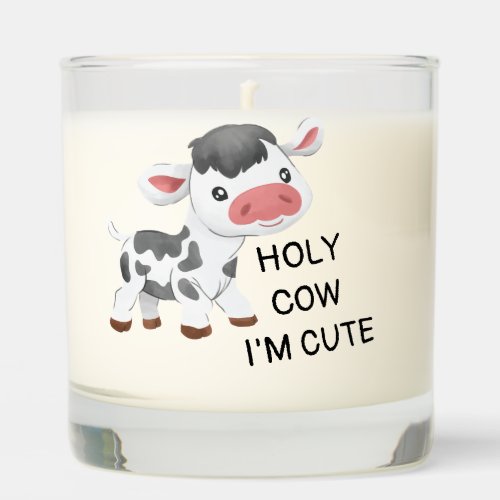 Cute cow design scented candle