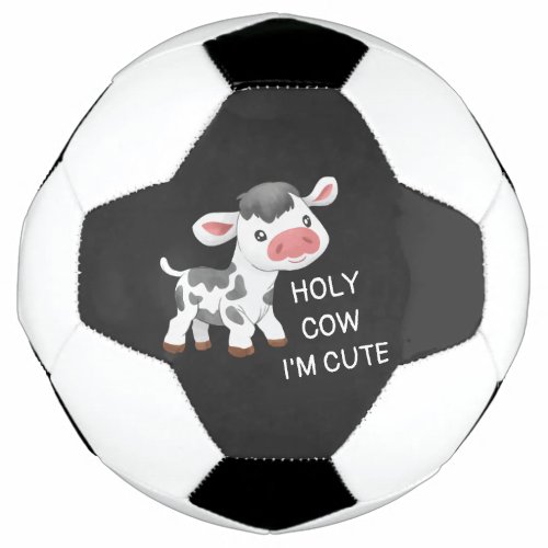 Cute cow design soccer ball