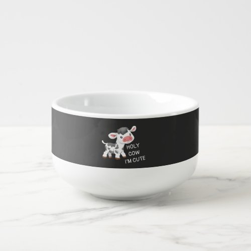 Cute cow design soup mug