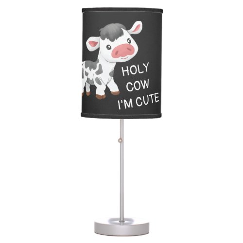 Cute cow design table lamp