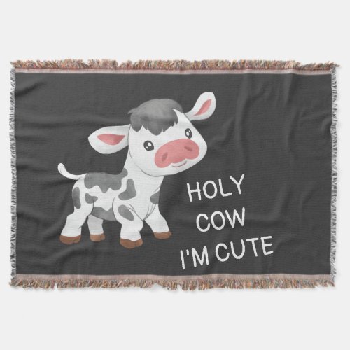 Cute cow design  throw blanket