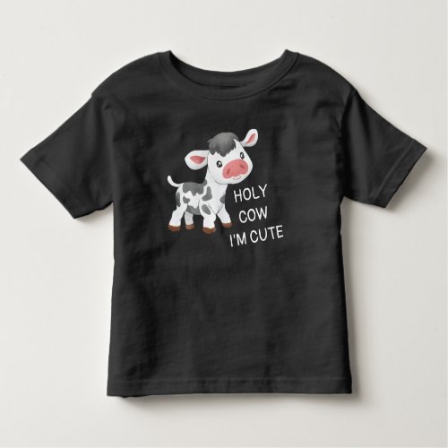 Cute cow design toddler t_shirt