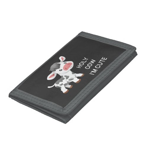 Cute cow design  trifold wallet