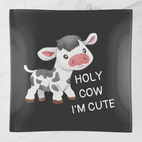 Cute cow design trinket tray