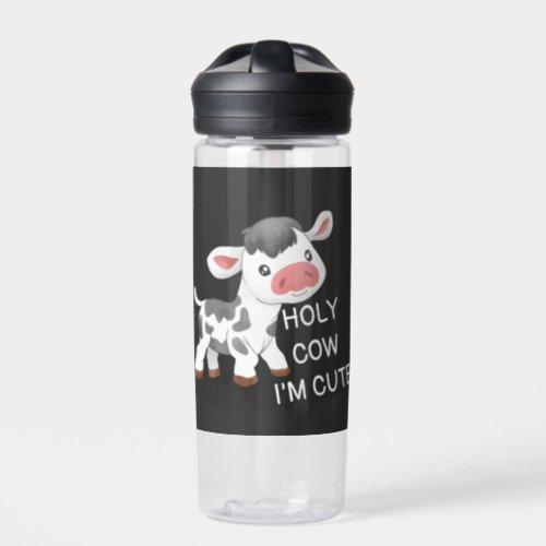 Cute cow design water bottle