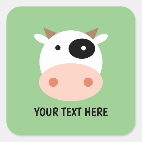 Cute cow drawing cartoon stickers