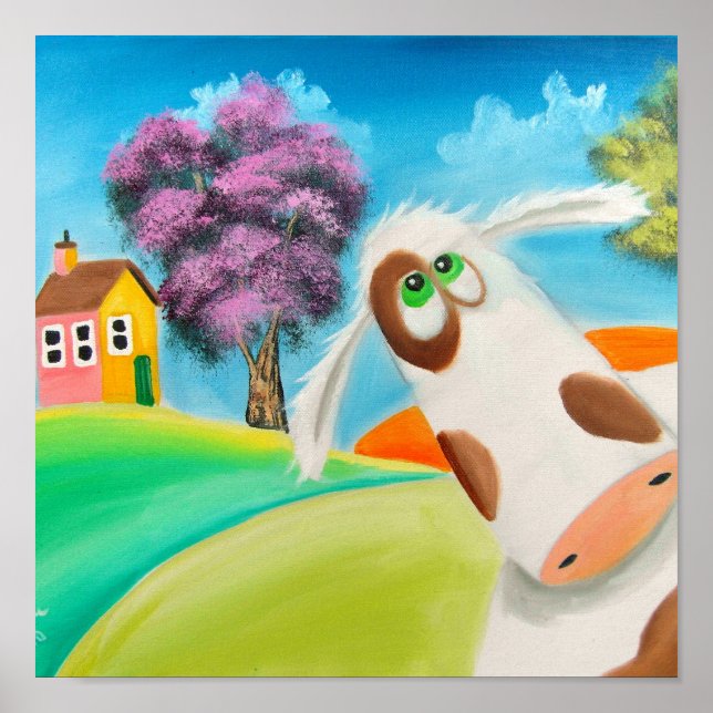 CUTE COW FACE Gordon Bruce art Poster (Front)