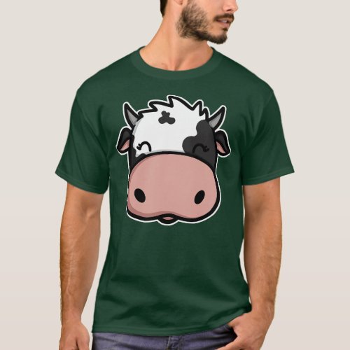 Cute Cow Face T_Shirt