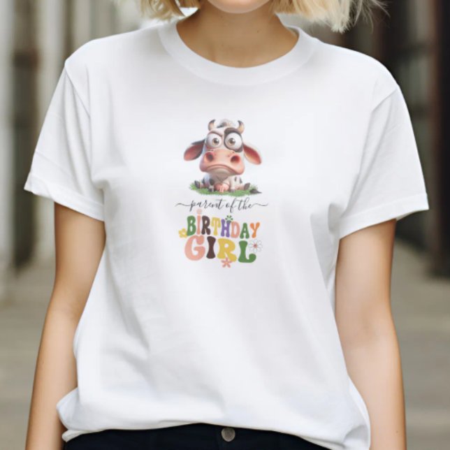 Cute Cow Farm Animals 2nd Birthday Party T-Shirt (Cute Cow Farm Animals 2nd Birthday Party shirt)
