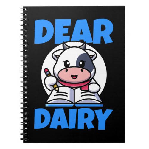 Cute Cow Farmer Book Writing Animal Lover