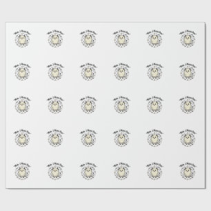 Cute Cow Ghost Halloween Moo Boo Vintage Design_1 Wrapping Paper