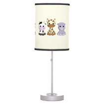 Cute cow giraffe hippo cartoon nursery lamp