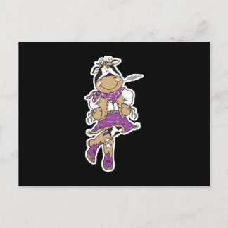 Cute Cow Girl Cow Postcard
