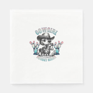 Cute Cow Girl Horse Riding Cowgirl Sunset Rider _4 Napkins