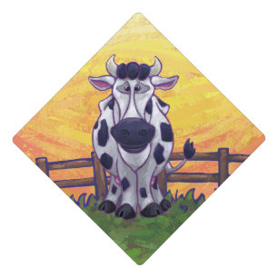 Cute Cow Graduation Cap Topper