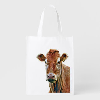 CUTE COW GROCERY BAG