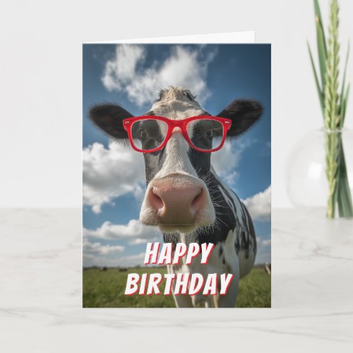 Cute Cow Happy Birthday