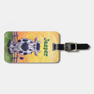 Cute Cow Heads and Tails Luggage Tag