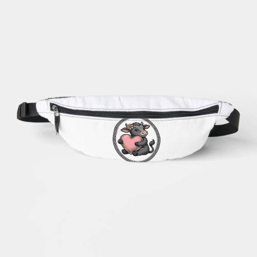 Cute Cow Heart Vintage Engraving Farm Shirt Fanny Pack