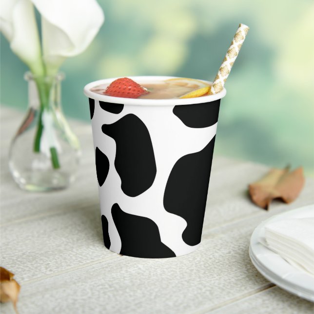Cute Cow Hide Birthday Paper Cups (Insitu)