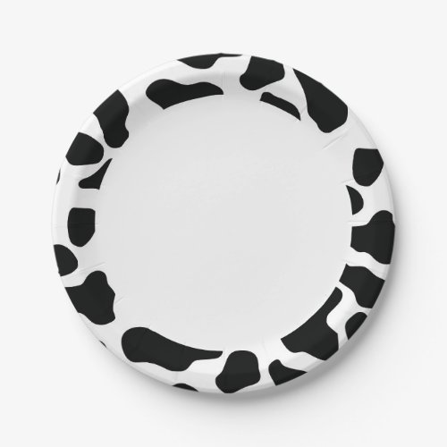 Cute Cow Hide Birthday Paper Plates