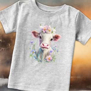 Cute Cow in The Sunny Day  Baby T-Shirt