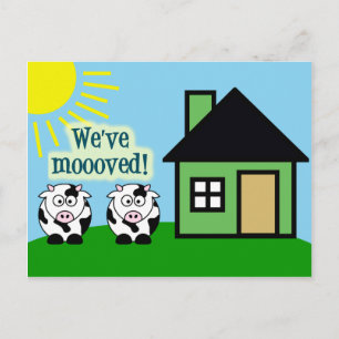 Cute Cow Just Moved Cards