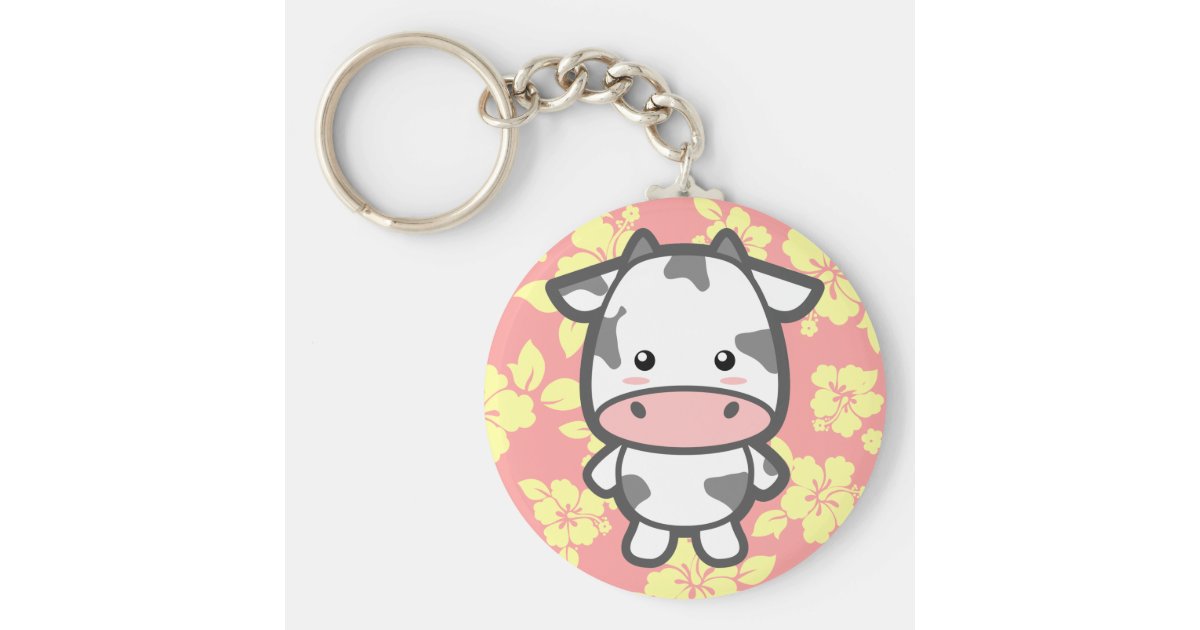 plush cow keychain