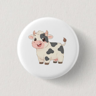 Cute Cow Keychain Button