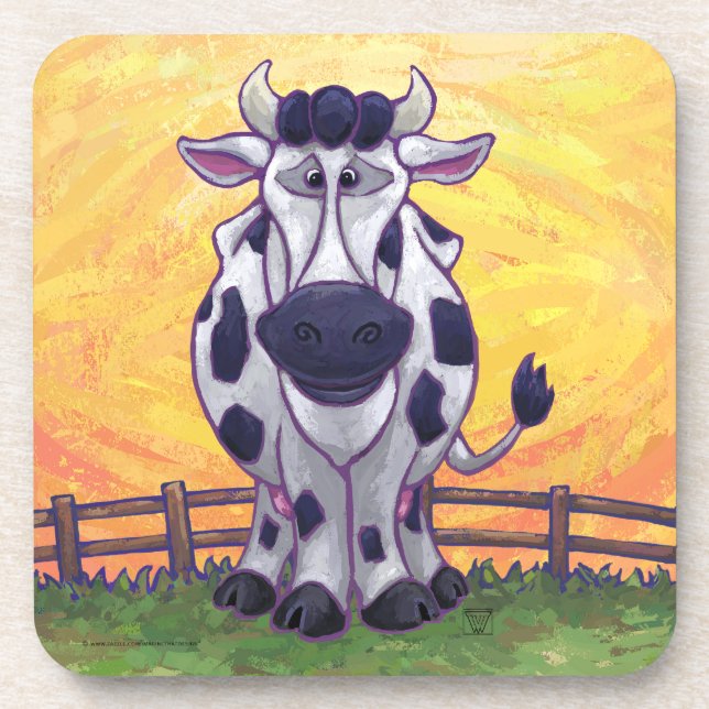 Cute Cow Kitchen Accessories Beverage Coaster (Front)