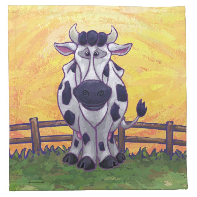 Cute Cow Kitchen Accessories Cloth Napkin (Front)