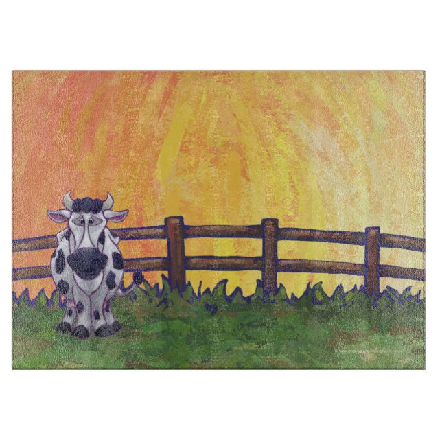 Cute Cow Kitchen Accessories Cutting Board (Front)