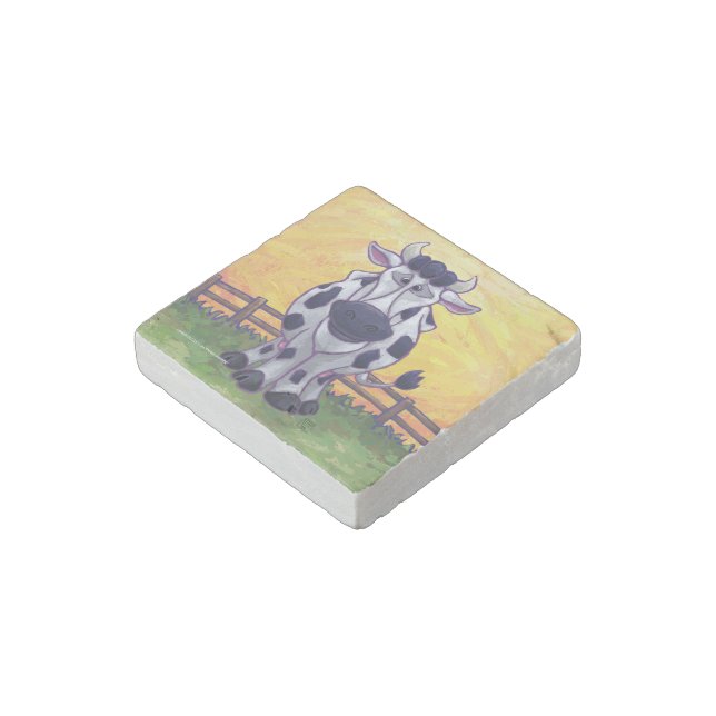 Cute Cow Kitchen Accessories Stone Magnet (Angled)