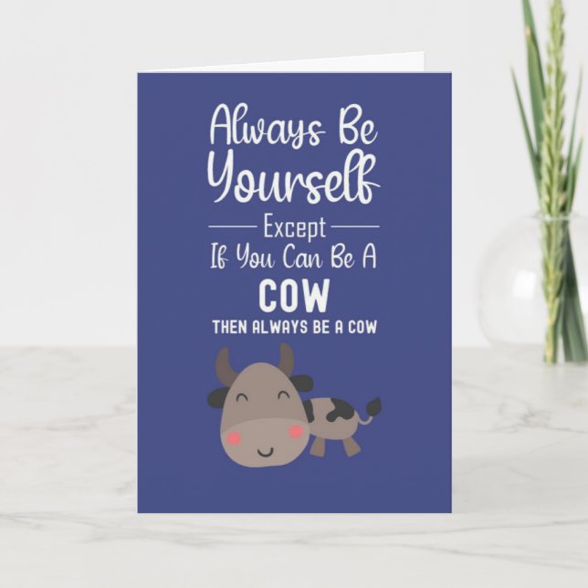 Cute Cow Lover Cards Funny Farm Animals Humor (Front)