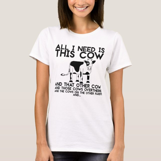 Cute Cow Lover Tee (Front)