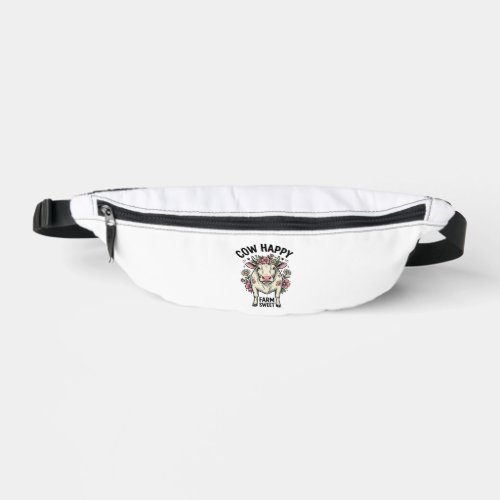 Cute Cow Lover Vintage Floral Farm Animal Art (3) Fanny Pack