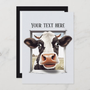 Cute cow lovers add message any purpose note card