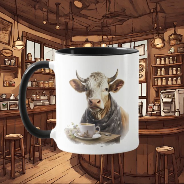 cute cow lovers add monogram mug (Creator Uploaded)