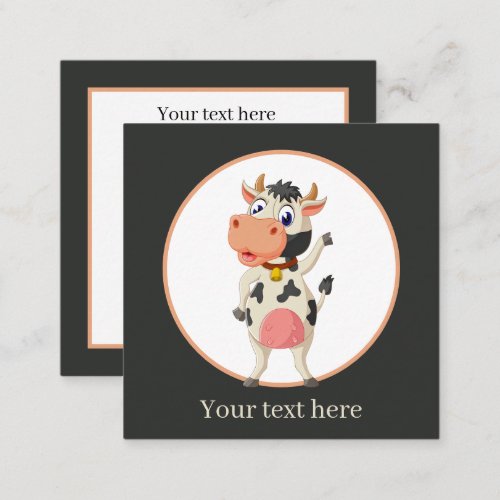 cute cow lovers add sentiment Note Card