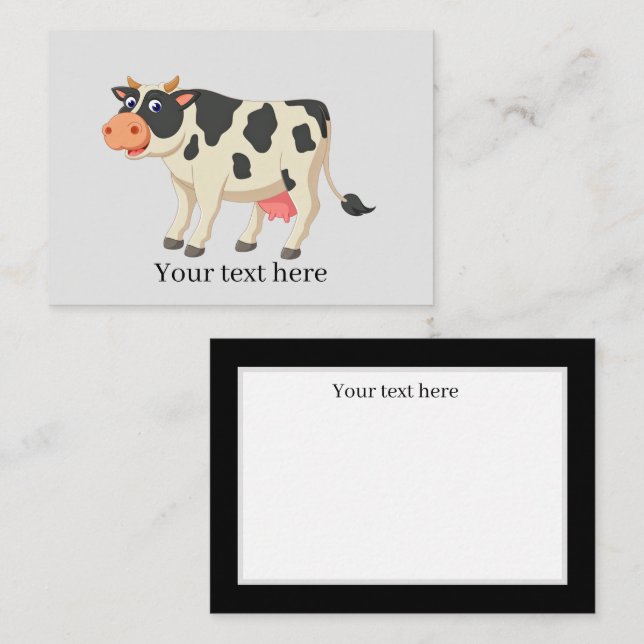 cute cow lovers add sentiment Note Card (Front/Back)