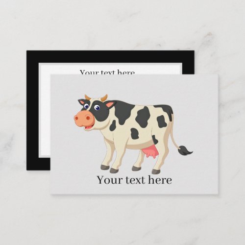 cute cow lovers add sentiment Note Card