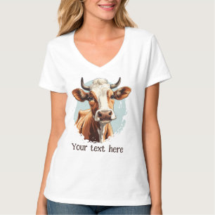 cute cow lovers add text T-Shirt