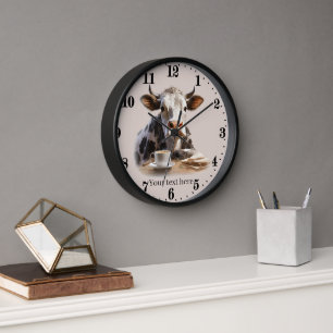 cute cow lovers office or kitchen  clock